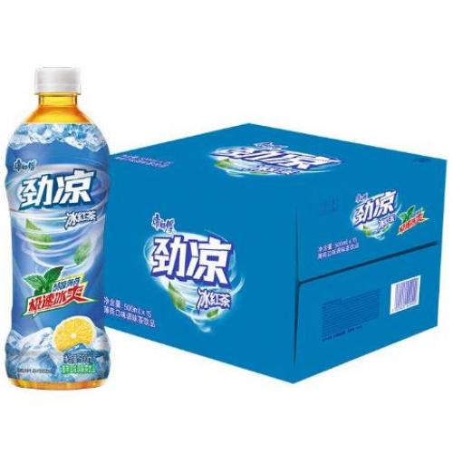康师傅【劲凉冰红茶】冰爽薄荷味 (1箱15支) 15x500ml
