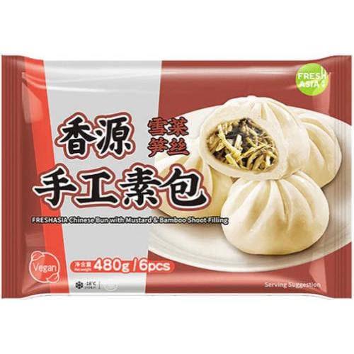 香源 手工素包【雪菜笋丝包】(6枚入) 480g