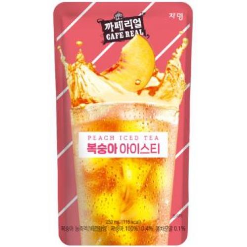CAFE REAL 韩国冰果汁饮料【水蜜桃冰茶风味】230ml