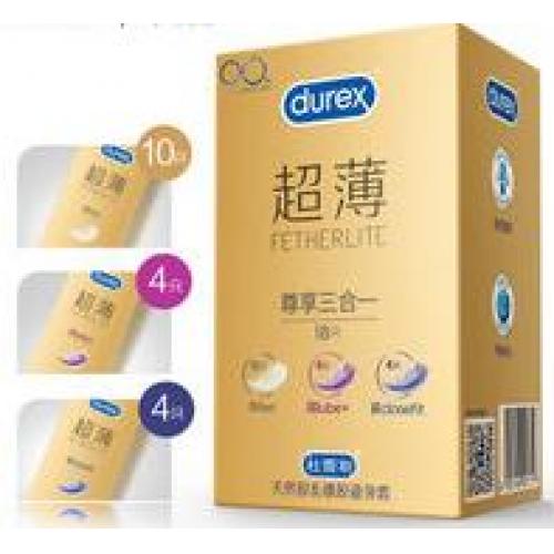 杜蕾斯 避孕套【超薄 尊享三合一】男用安全套 (18只装)