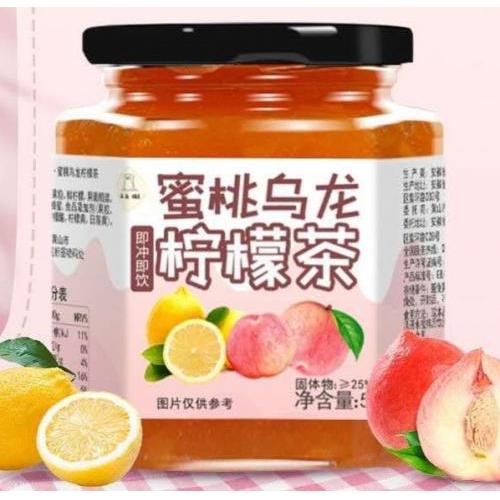 萌萌獭【蜜桃乌龙柠檬茶】果酱茶 502g
