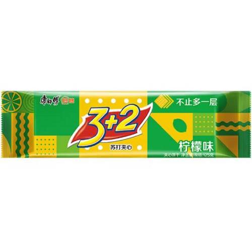 康师傅【清新柠檬味】3+2 苏打夹心饼干 125g