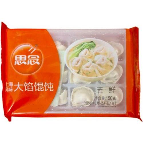 思念 上海风味 大馅馄饨【三鲜】(12只) 150g