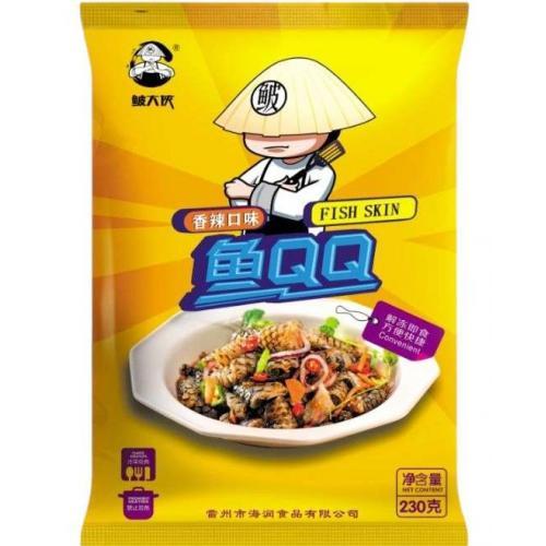 鲏大侠 鱼QQ鱼皮【香辣味】冷冻保存 解冻即食  230g