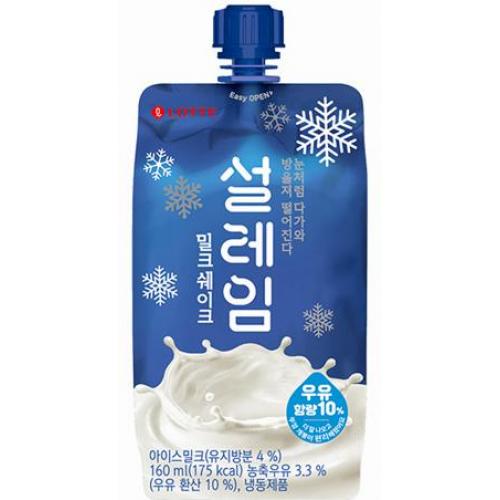 乐天 吸吸雪糕【牛奶味】绵绵冰/冰淇淋 160ml