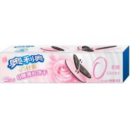 奥利奥 轻巧脆【花漾玫瑰味】0糖薄片饼干 95g
