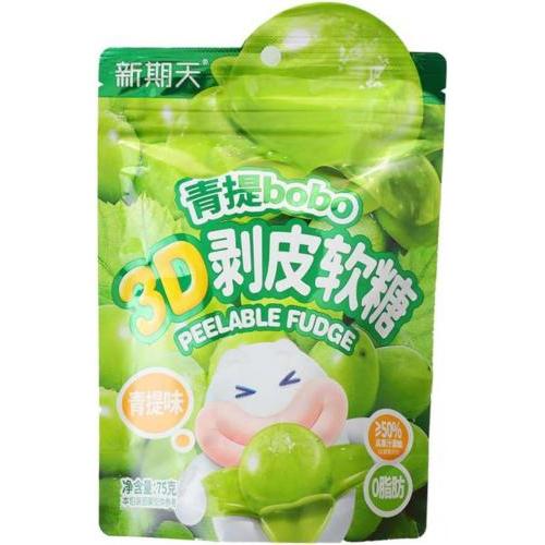 新期天【青提bobo】3D剥皮软糖 75g