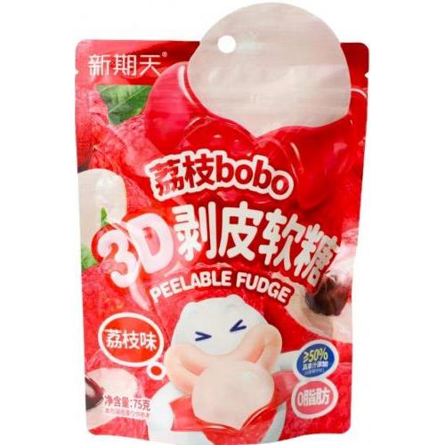 新期天【荔枝bobo】3D剥皮软糖 75g