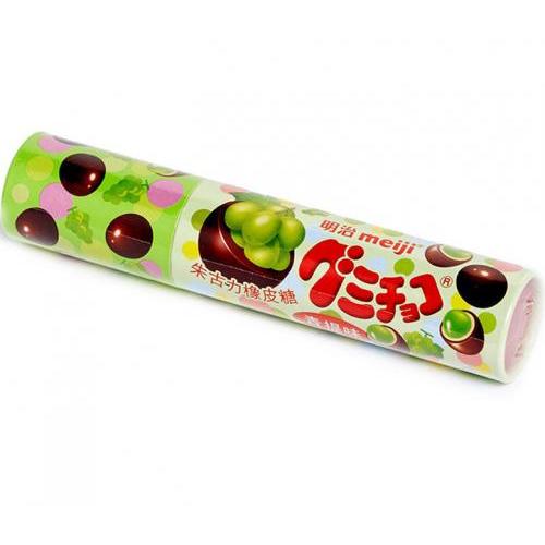 明治【橡皮糖 - 巧克力青提味】筒装 50g