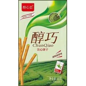 醇巧【抹茶味】注心饼干条/饼干棒 48g
