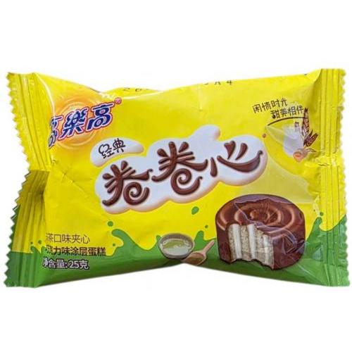 高乐高【卷卷心 - 巧克力抹茶口味夹心】(1枚) 25g