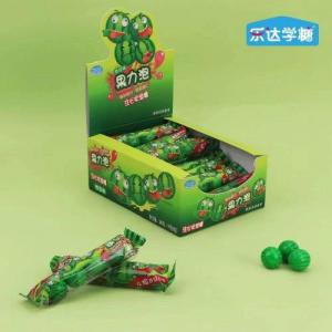 乐达【果力泡】西瓜泡泡糖/注心吹波糖 (1条) 19g