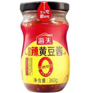 海天【0添加 辣黄豆酱】香辣豆瓣酱大豆辣酱/烤肉蒸鱼蒸排骨调味酱 360g