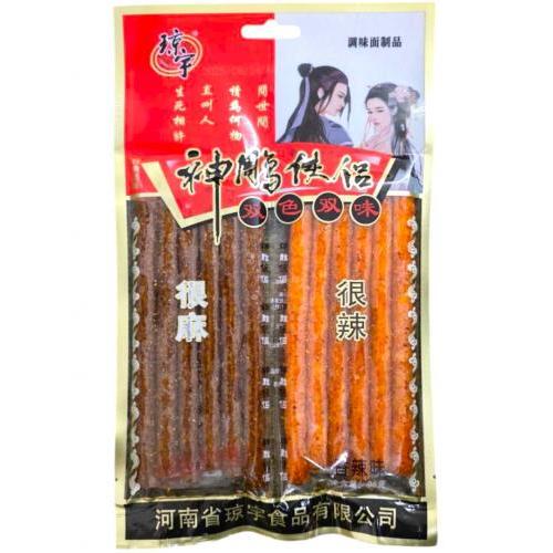 琼宇【神雕侠侣 - 棒】(大袋装) 双色辣片/辣条/辣棒 96g
