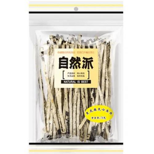 自然派【黑芝麻夹心鱼丝】70g