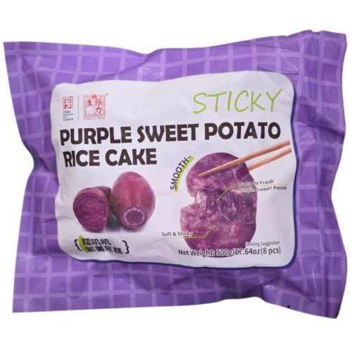 张力生 糯叽叽紫薯年糕 500g