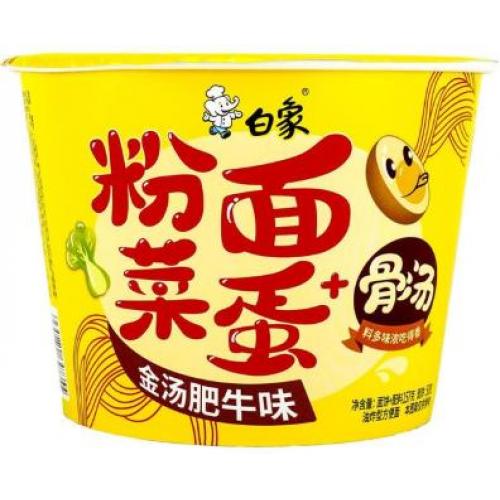白象 粉面菜蛋+骨汤【金汤肥牛味】桶 150g
