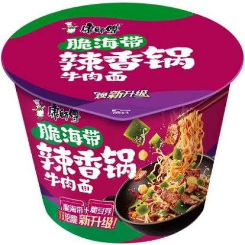 康师傅【脆海带辣香锅牛肉面】(桶) 129g