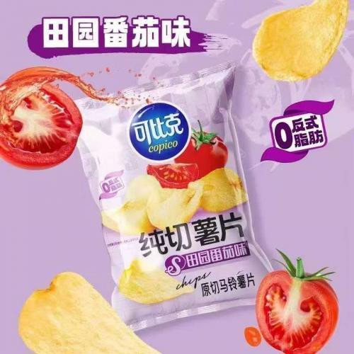 可比克 纯切薯片【田园番茄味】65g