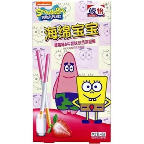 竣怡 海绵宝宝 双色涂层棒【草莓牛奶味】48g