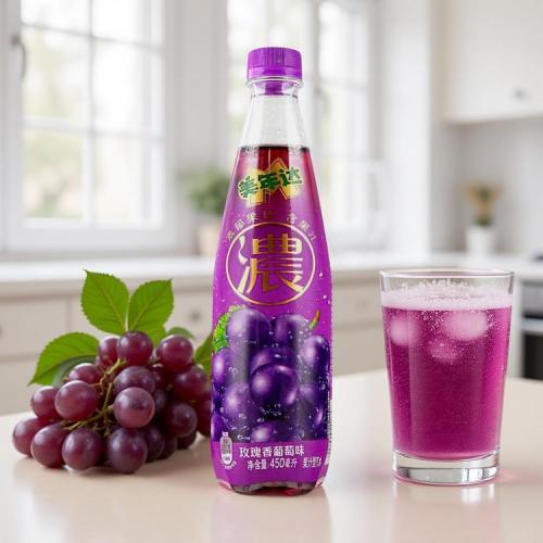 美年达 浓【玫瑰香葡萄味汽水】碳酸饮料 450ml