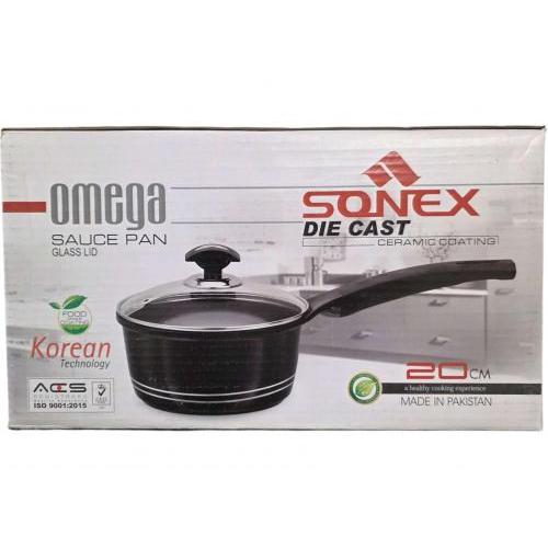 OMEGA 麦饭石 奶锅 熬粥 煮面 不粘汤锅 电磁炉煤气炉通用 20cm