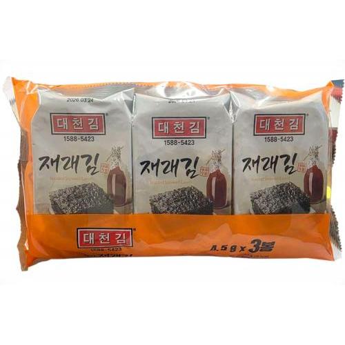 DAECHUN韩式【原味包饭紫菜】即食海苔 (3袋装) 3x4.5g