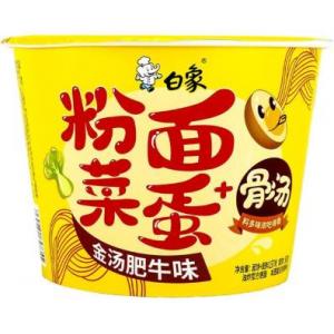 白象 粉面菜蛋+骨汤【金汤肥牛味】桶 150g