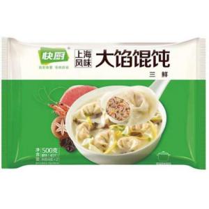 三全快厨 上海风味大馅馄饨【三鲜】内含汤料包 (40只) 500g