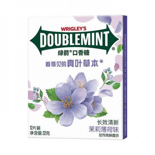 绿箭 草本口香糖【茉莉薄荷味】(12片装) 32g
