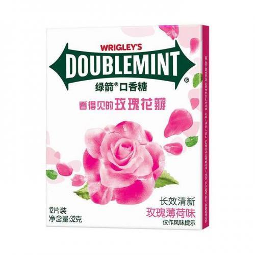 绿箭 草本口香糖【玫瑰薄荷味】(12片装) 32g