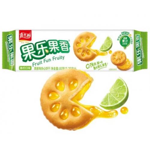 嘉士利 果乐果香【青柠味】果酱夹心饼干 93g
