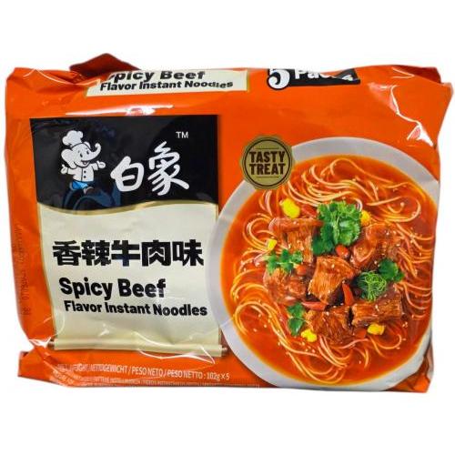 白象【香辣牛肉味面】(5袋装) 5x102g