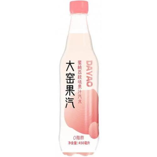 大窑果汽【蜜桃荔枝味】果汁汽水 450ml