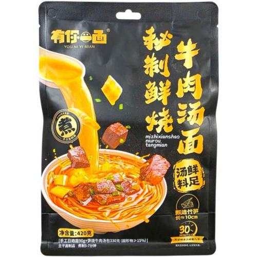 徽记 有你一面【秘制鲜烧牛肉汤面】420g