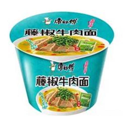 康师傅【藤椒牛肉面】(桶装) 108g