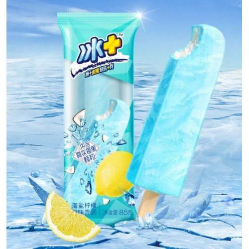蒙牛 冰+【海盐柠檬口味雪泥】雪糕 85g
