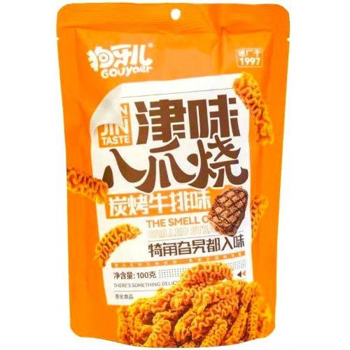 狗牙儿 津味八爪烧【碳烤牛排味】100g
