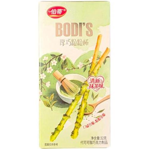 伯蒂 厚巧粒粒棒【清新抹茶味】饼干棒 32g