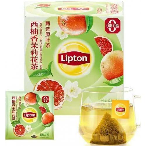 立顿 甄选原叶茶【西柚香茉莉花茶】(7袋入) 7x1.8g