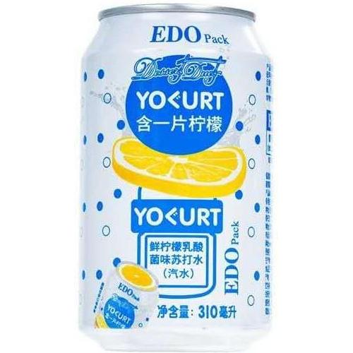 EDO【鲜柠檬乳酸菌苏打水】含一片柠檬 310ml