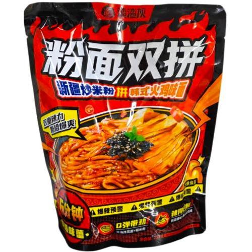 渣渣灰【粉面双拼】新疆炒米粉+韩式火鸡味面 251g