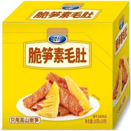 贤哥【脆笋素毛肚】(盒) 20x18g