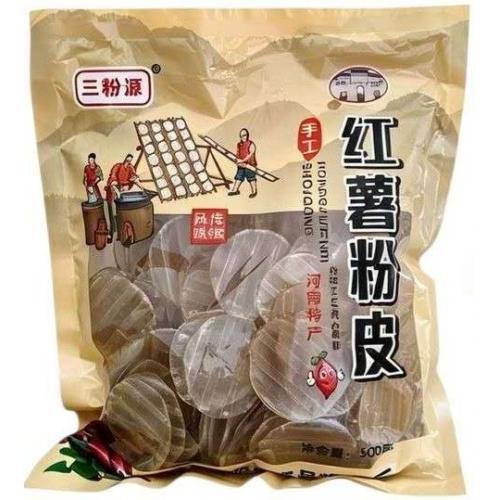 三粉源【红薯粉皮】山药红薯小圆粉皮 500g