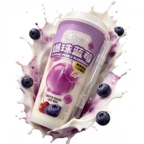果町星语【爆珠蓝莓】爆珠牛乳风味饮料 520g