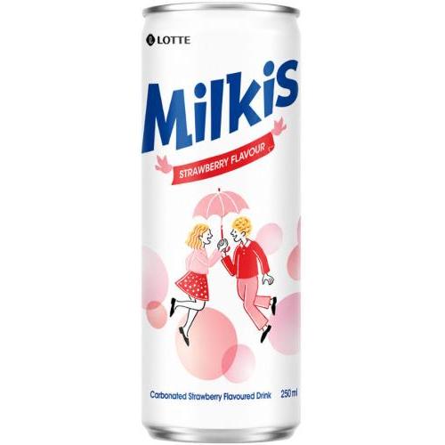 乐天【苏打牛奶汽水 - 草莓味】Chilsung 250ml